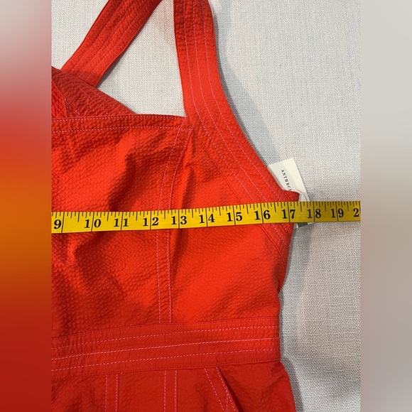 Anthropologie Maeve Alessandra Elegant Red Sleeveless Dress Cross Back 6 NWT - Picture 12 of 16